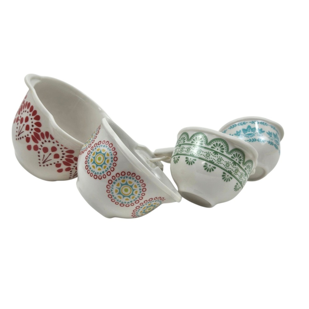 Pioneer Woman Wildflower Whimsy Melamine Nesting Measuring Cups w Ring RETIRED